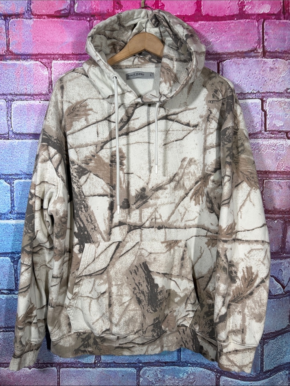 Public Supply Camo Hoodie Men’s Large Hunting Realtree Pullover Sweatshirt